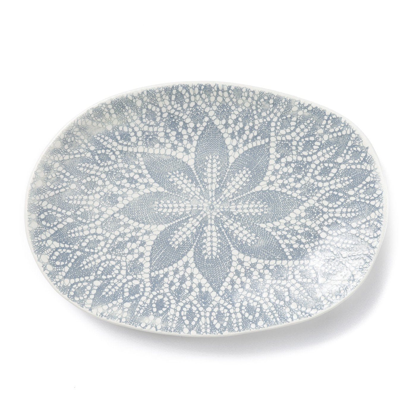 Lace Gray Small Oval Platter – Vietri