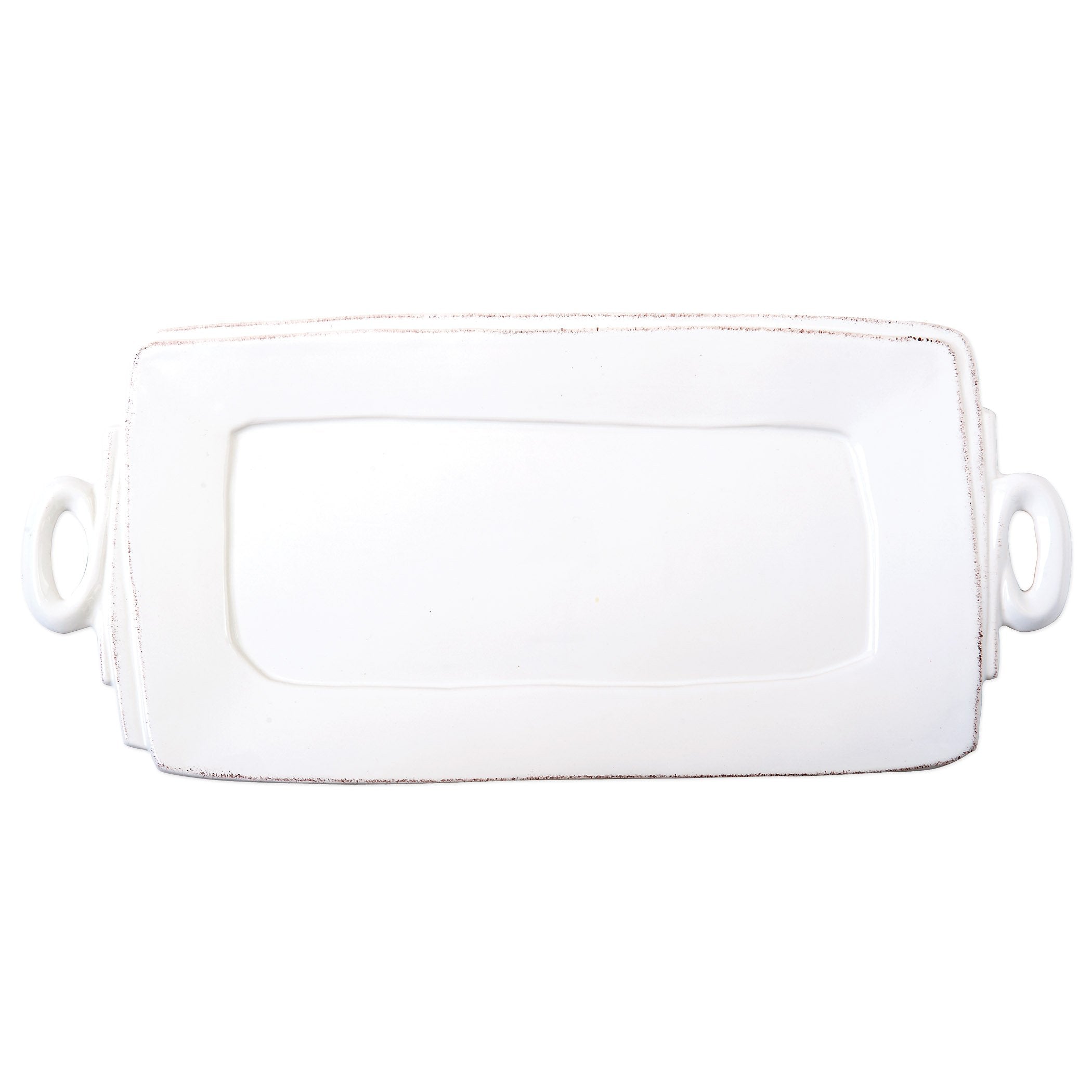 Plastic Tray - White Rectangular Serving Tray