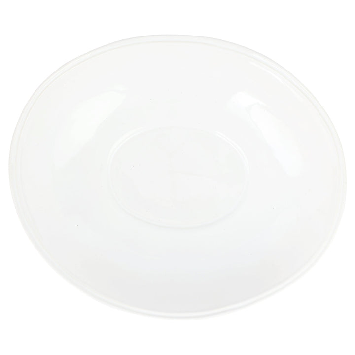 Aria White Oval Shallow Bowl Alternate View 1