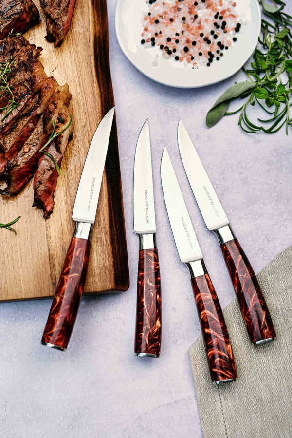 Coltelli Brown Marbled Steak Knives - Set of 4 Alternate View 1