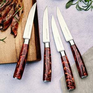 Coltelli Brown Marbled Steak Knives - Set of 4 Alternate View 3