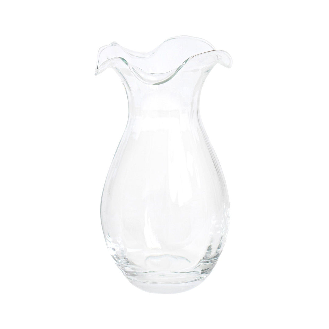 Hibiscus Glass Vertical Fluted Small Vase