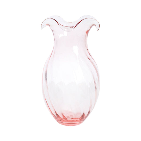 Hibiscus Glass Vertical Fluted Small Vase Alternate View 4