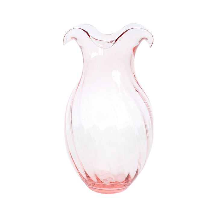 Hibiscus Glass Vertical Fluted Small Vase Alternate View 4