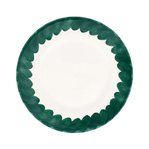 Lisbon Green Brushstroke Dinner Plate