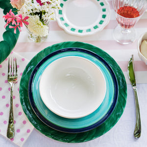 Lisbon Green Brushstroke Dinner Plate Alternate View 2