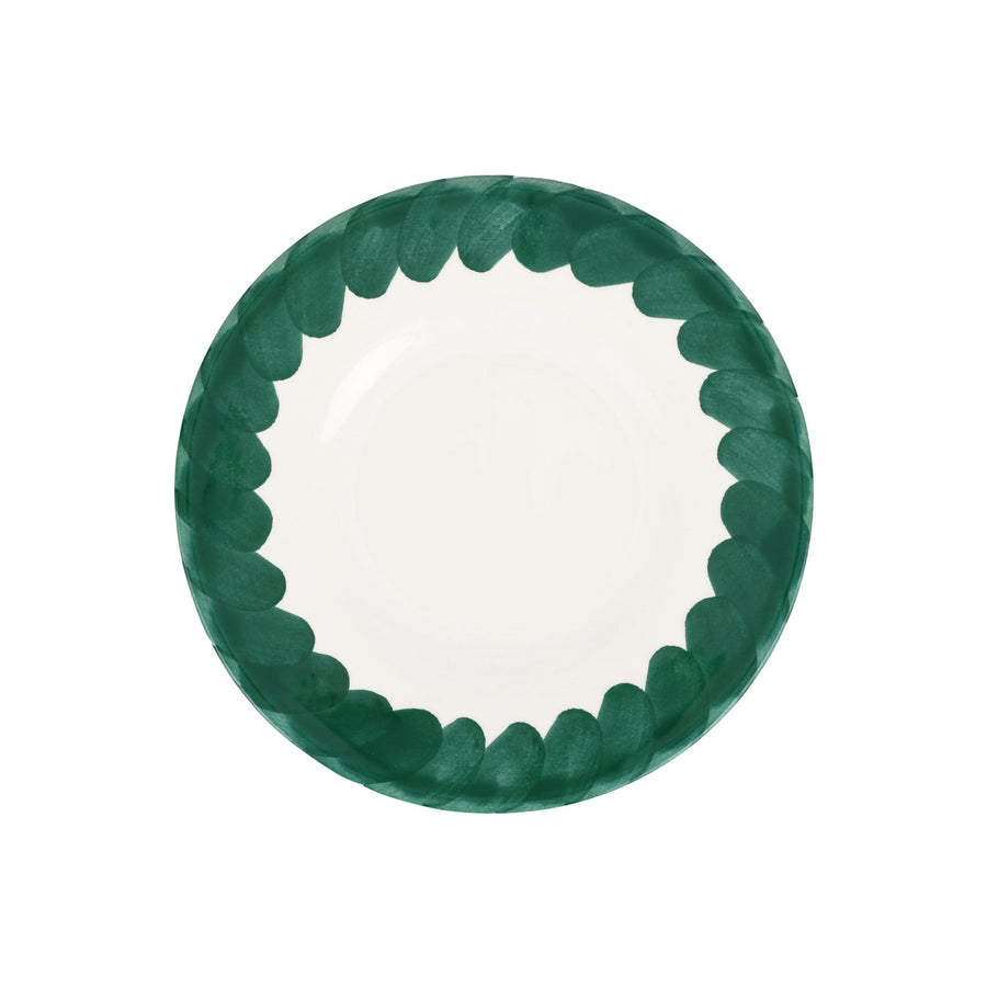 Lisbon Green Brushstroke Salad Plate