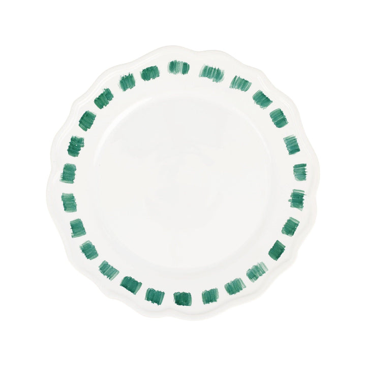 Lisbon Green Stitch Dinner Plate