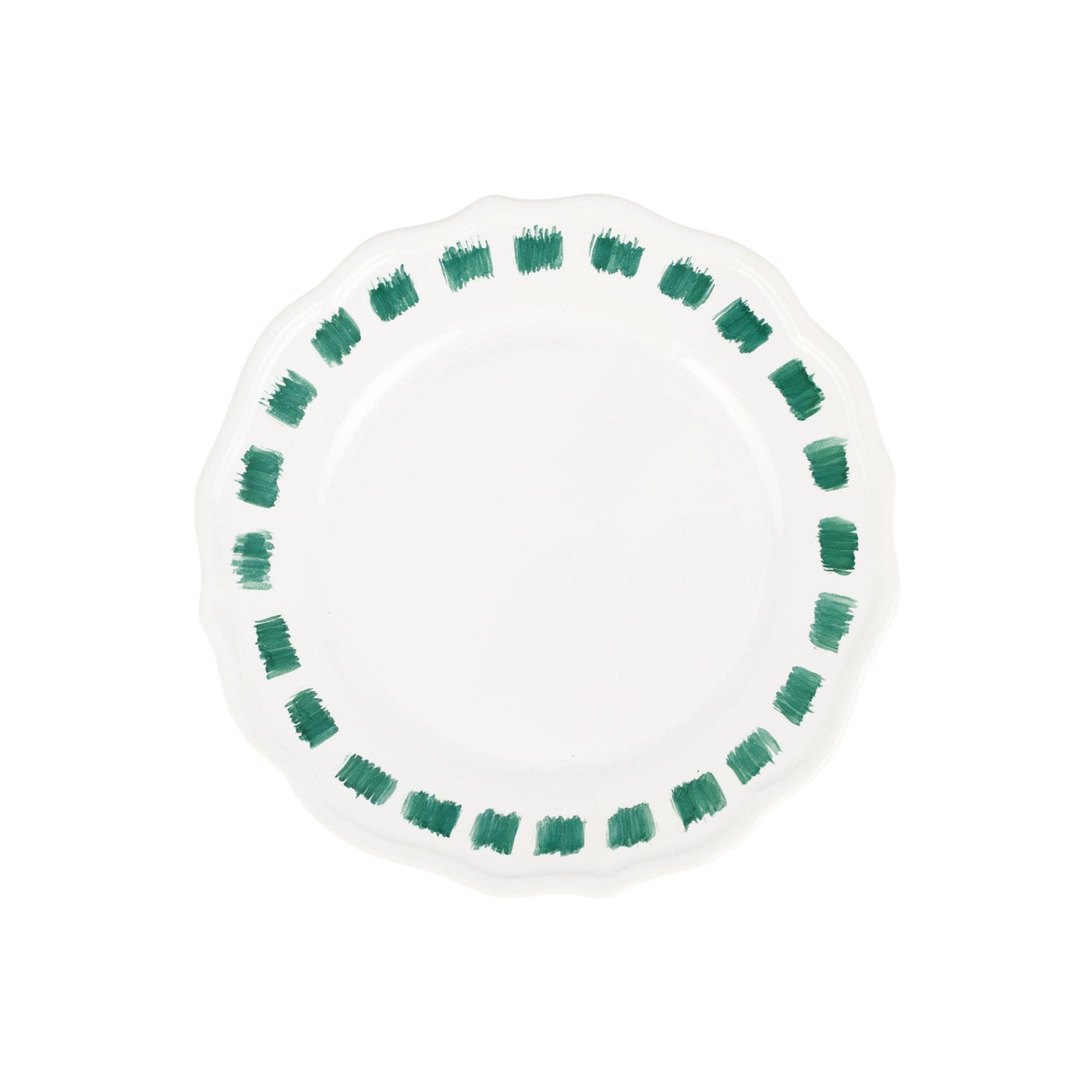 Lisbon Green Stitch Salad Plate