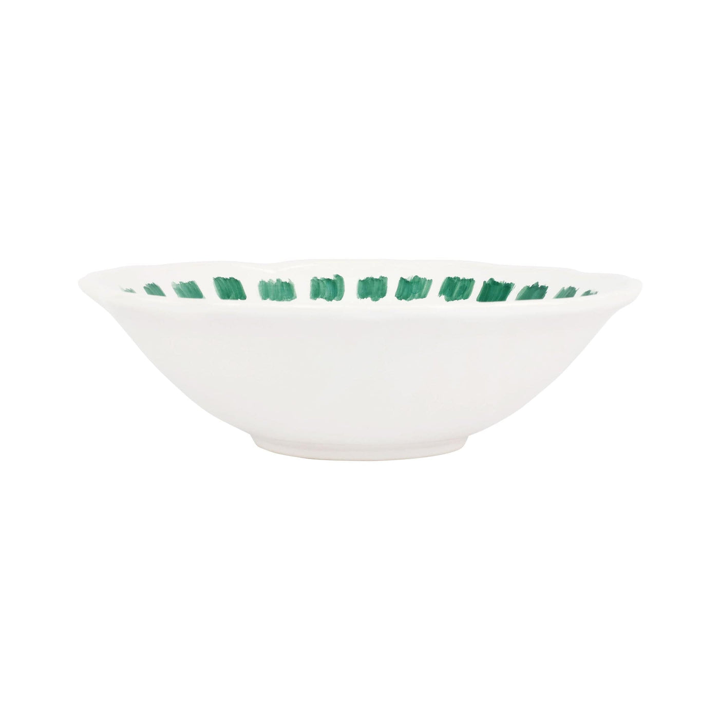 Lisbon Green Stitch Serving Bowl