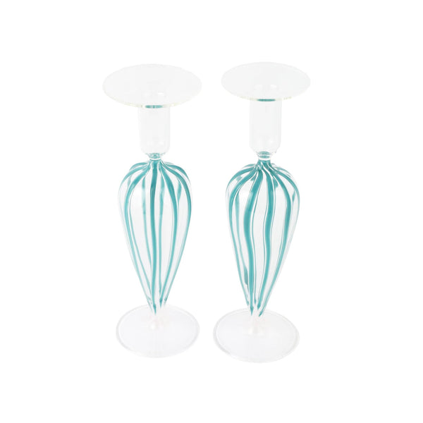 Nuovo Stripe Candlesticks - Set of 2 Alternate View 3