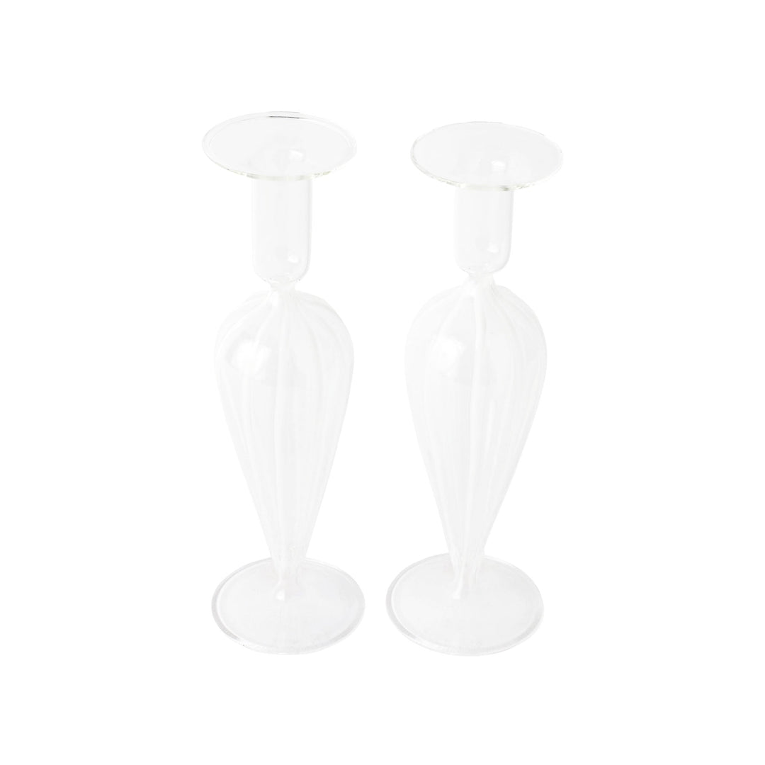 Nuovo Stripe Candlesticks - Set of 2 Alternate View 4