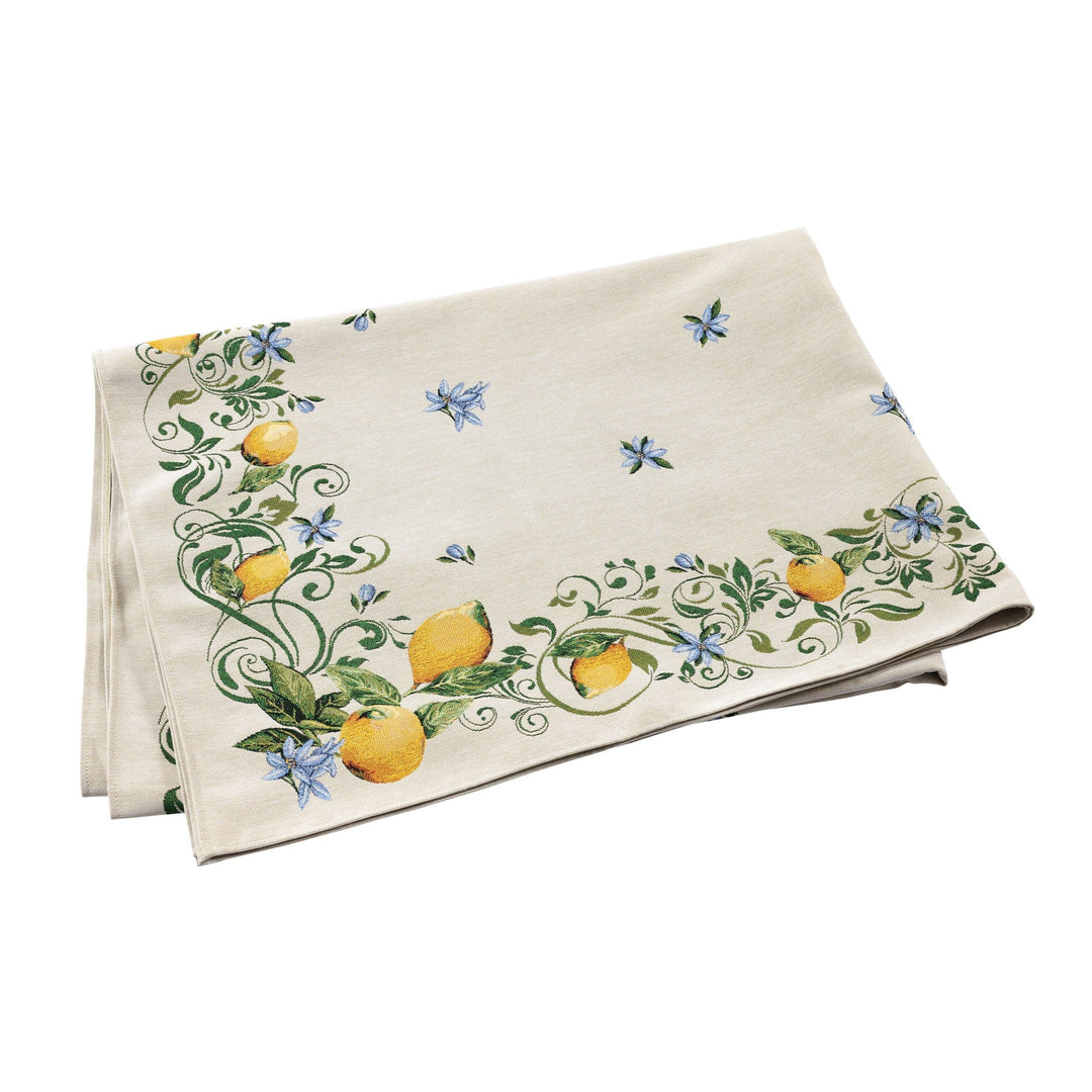 Tavola Lemons with Flowers Tablecloth