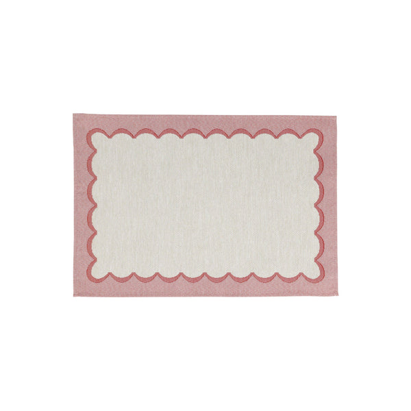 Tavola Pink Scalloped Placemats - Set of 4