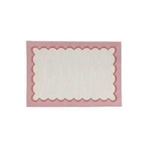 Tavola Pink Scalloped Placemats - Set of 4