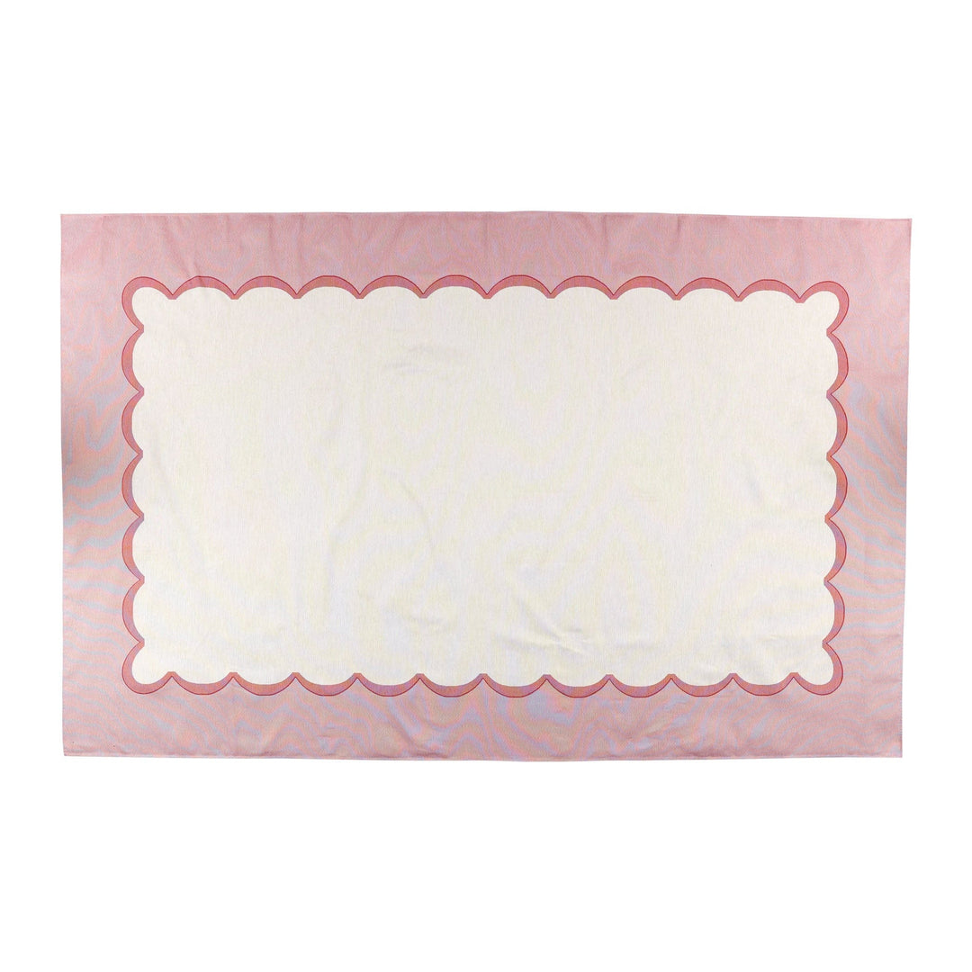 Tavola Pink Scalloped Tablecloth Alternate View 1