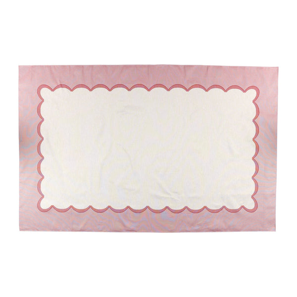 Tavola Pink Scalloped Tablecloth Alternate View 1