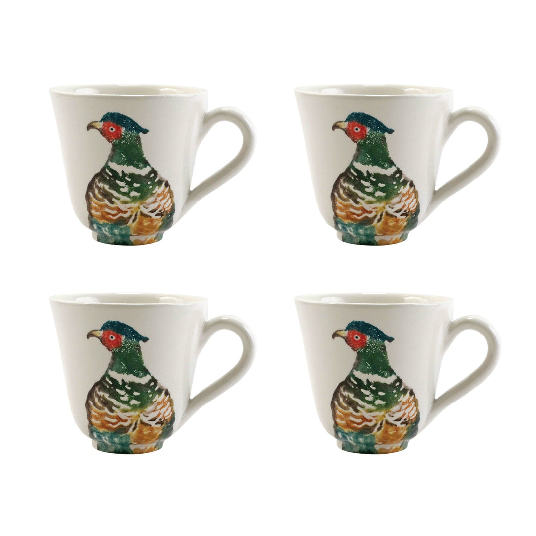 Fauna Pheasants Mugs - Set of 4