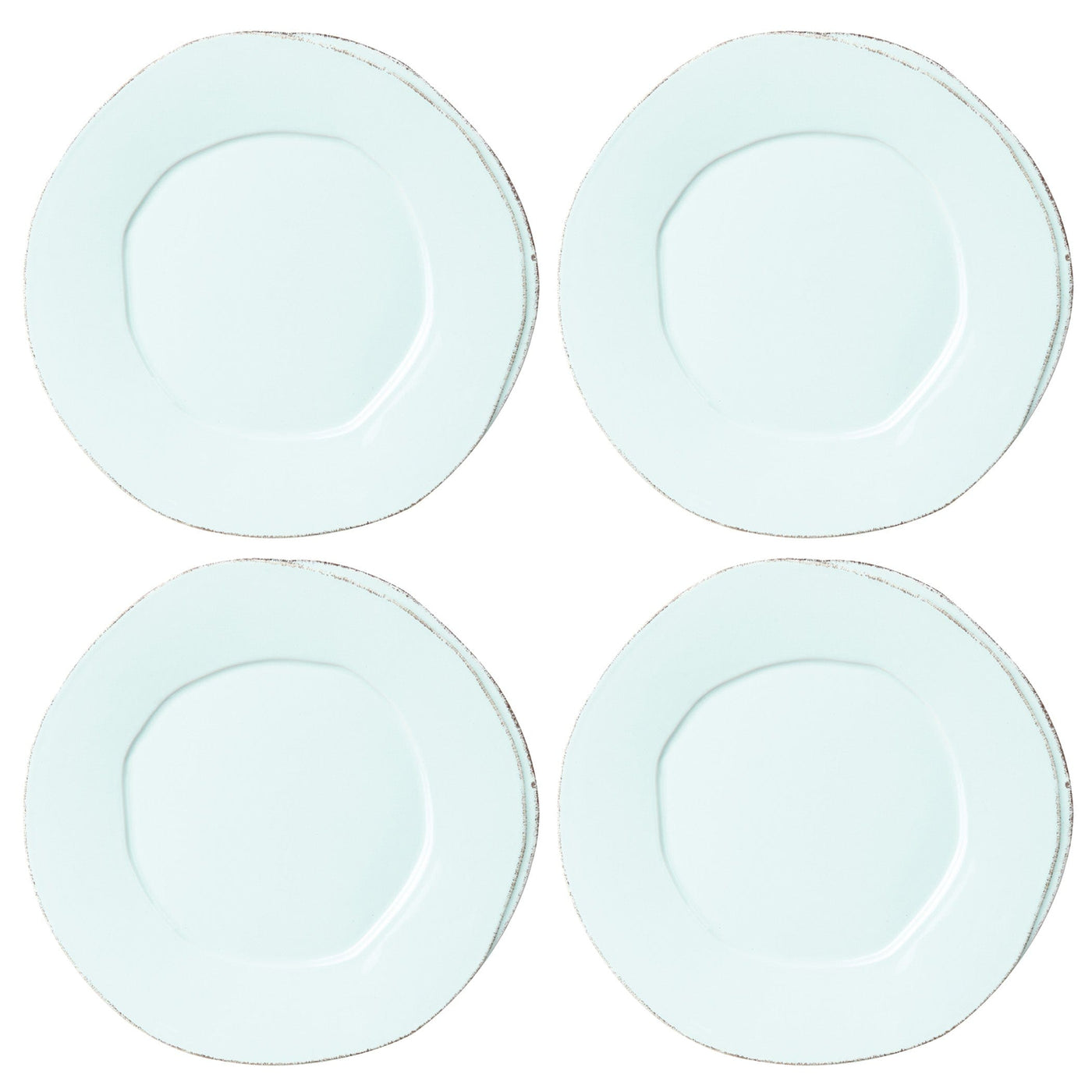 Lastra Aqua European Dinner Plates - Set of 4