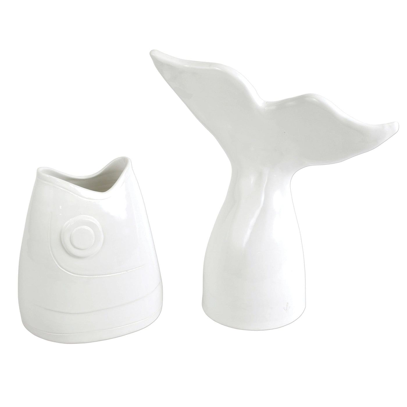 Acquatico White Large Fish Head & Tail Set