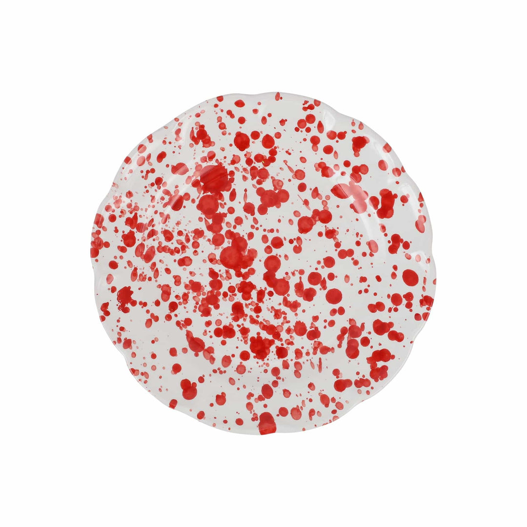 Amalfitana Red Splatter Salad Plate