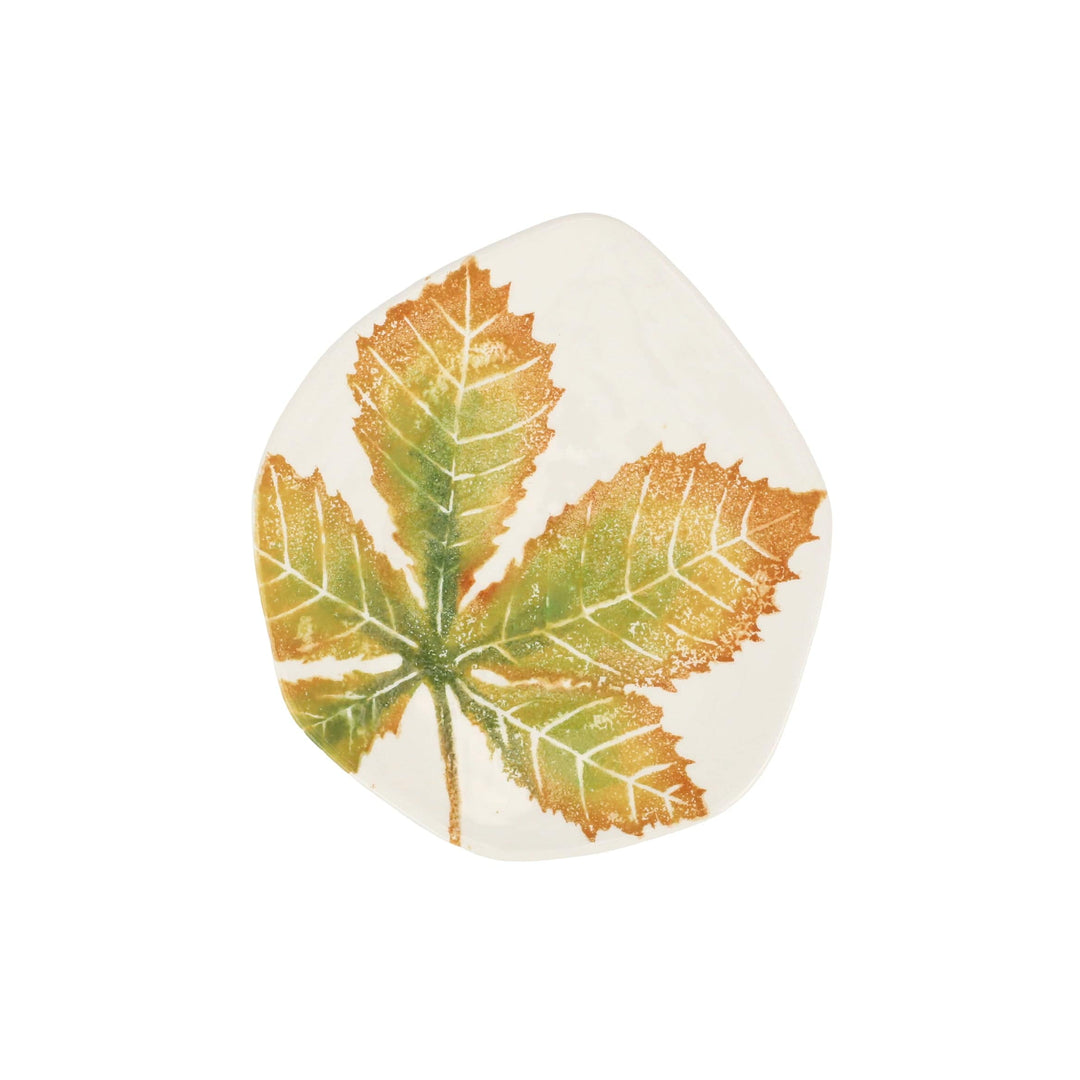 Autunno Chestnut Leaf Salad Plate