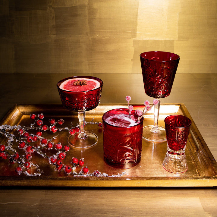 Barocco Ruby Coupe Champagne Glass