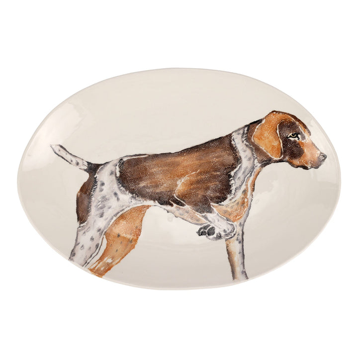 Cacciatore Pointer Shallow Oval Bowl