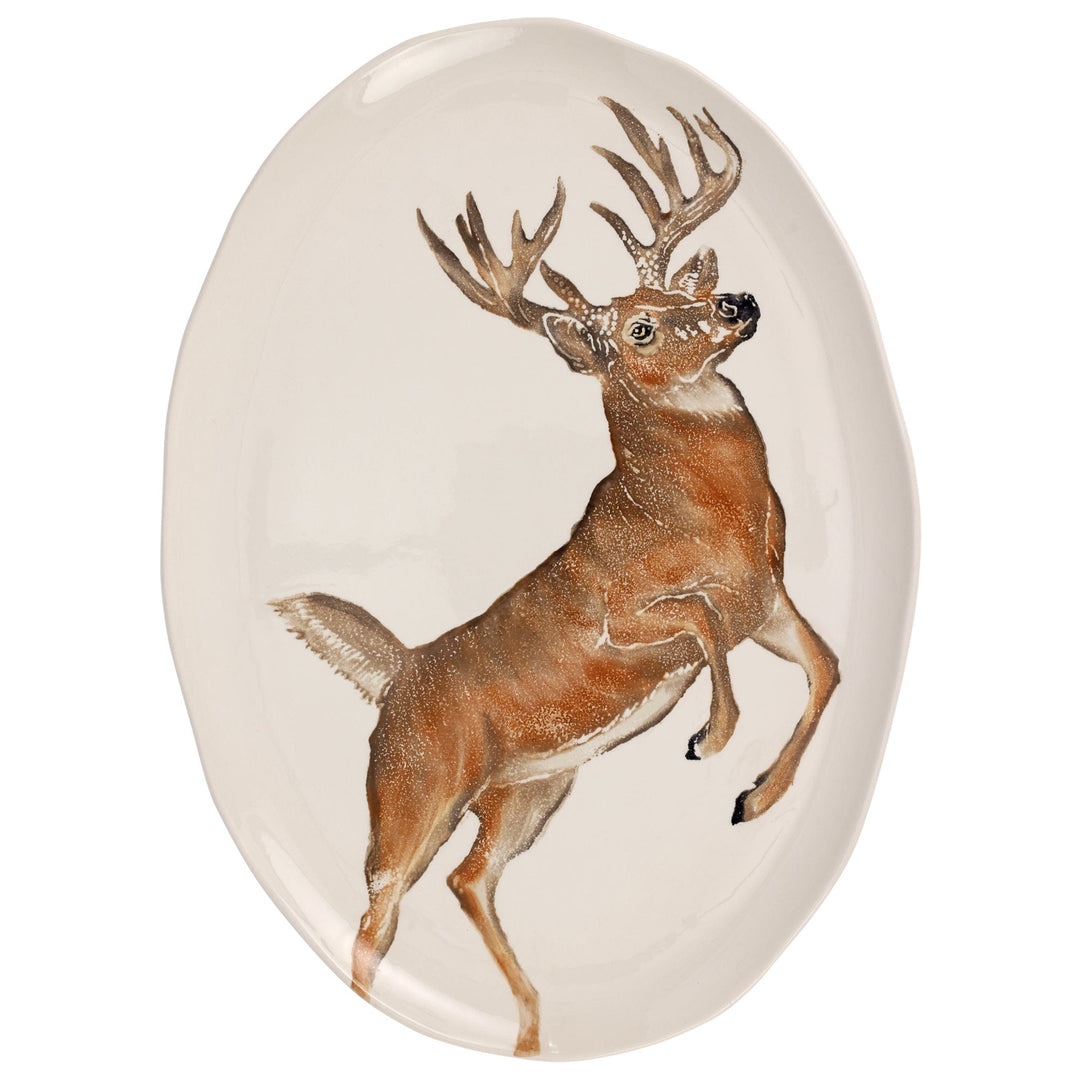 Cacciatore Deer Large Oval Platter