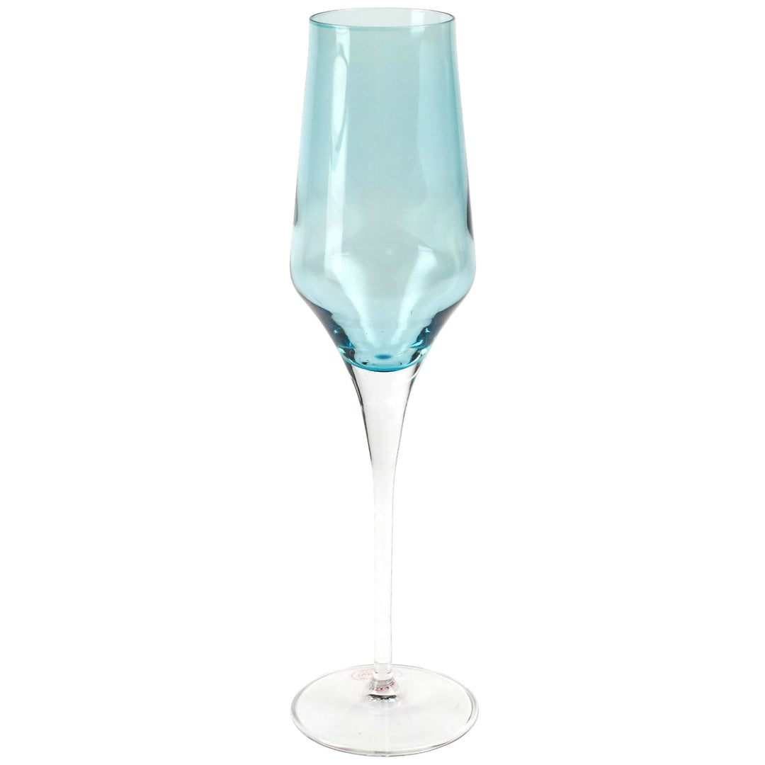 Contessa Teal Champagne Glass