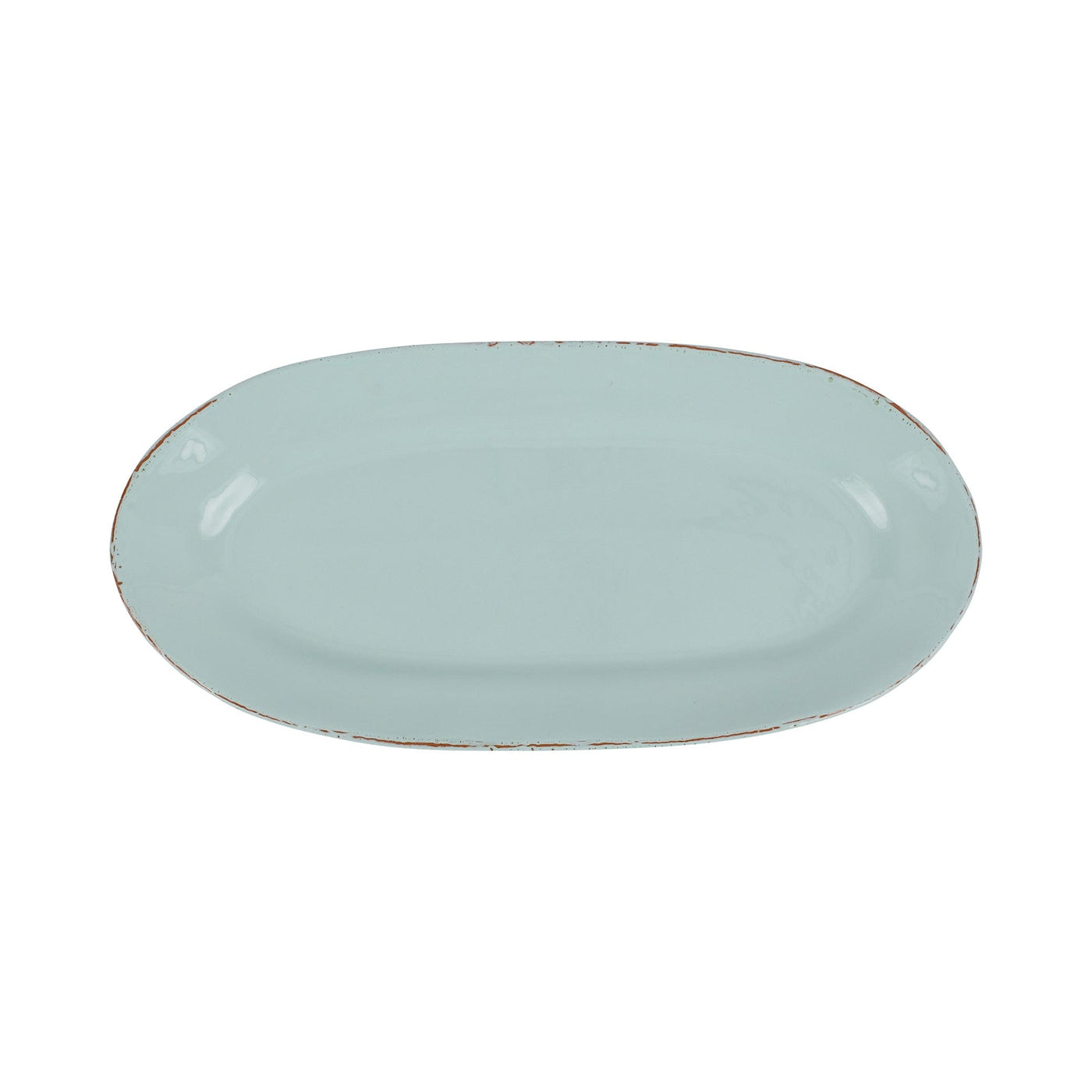 Cucina Fresca Narrow Oval Platter Aqua