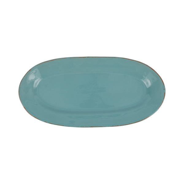 Cucina Fresca Narrow Oval Platter Turquoise