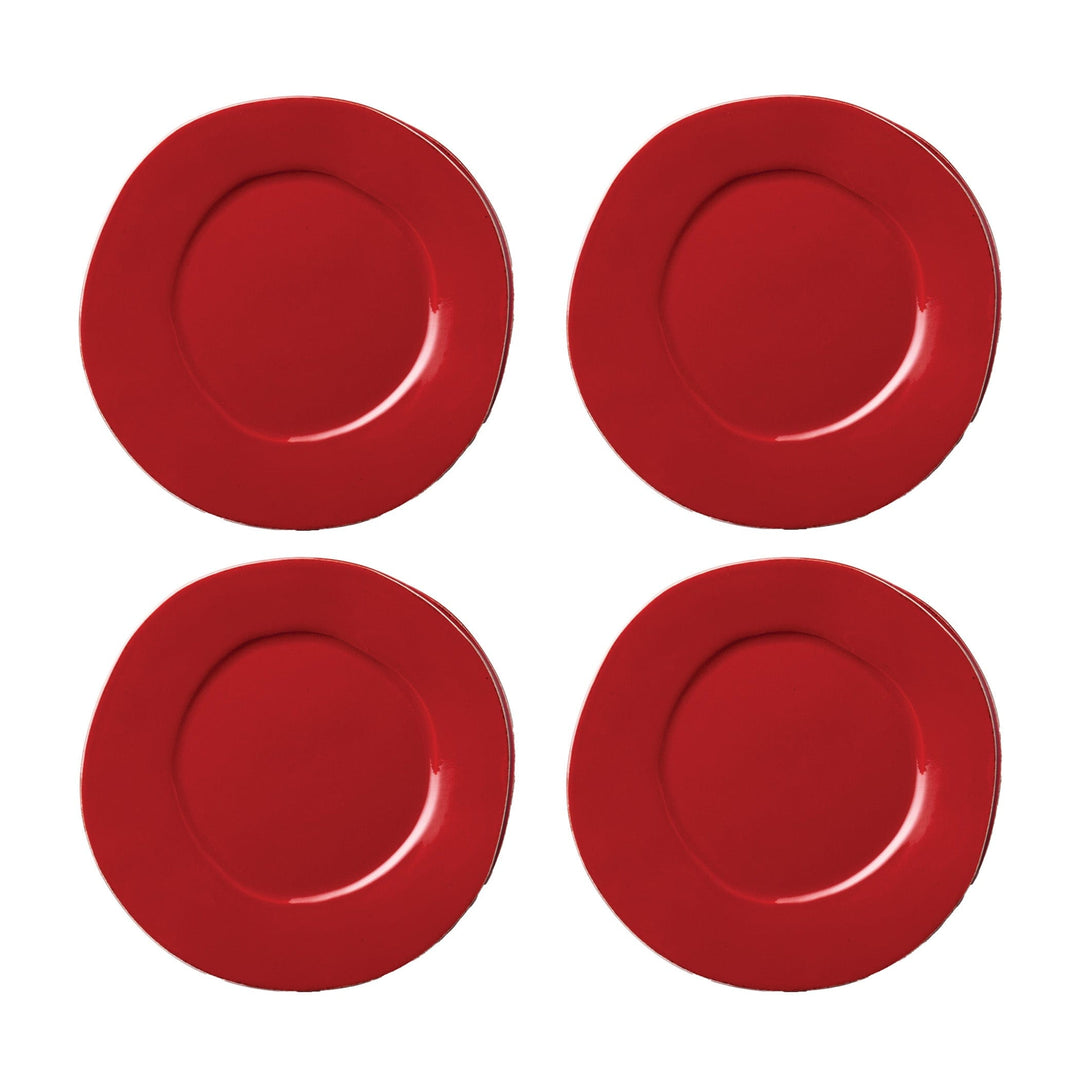 Lastra Red Salad Plates - Set of 4