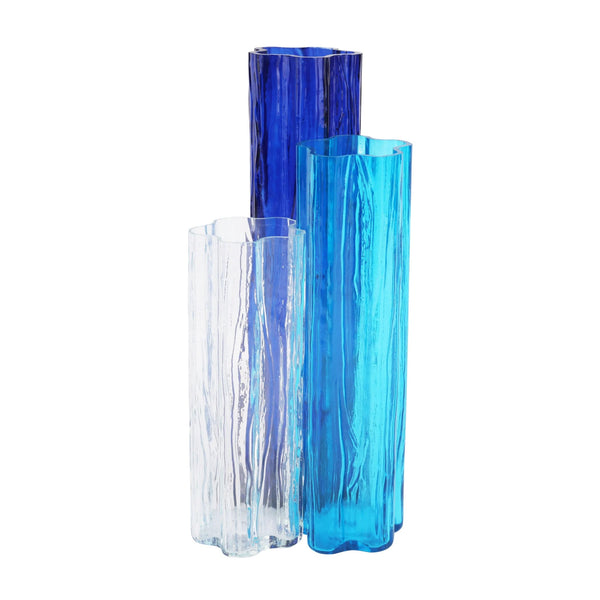 Flora Glass Blue Vase