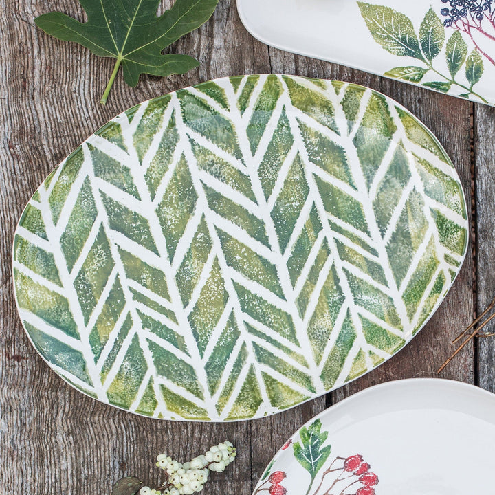 Foresta Primavera Geometric Medium Oval Platter