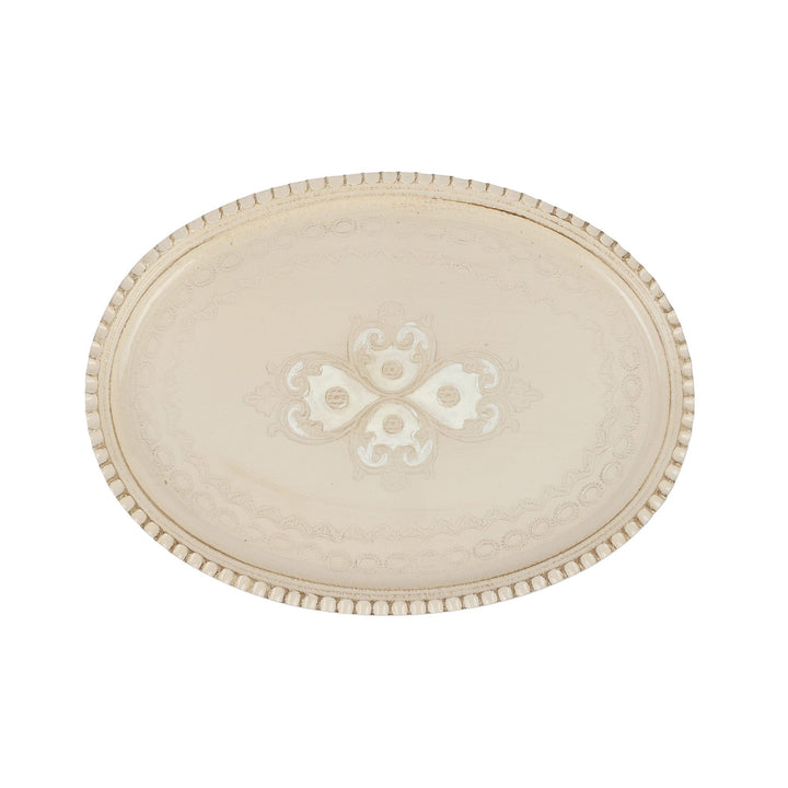 Florentine Wooden Accessories Tan Small Oval Tray