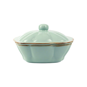 Italian Bakers Aqua Square Covered Casserole Dish