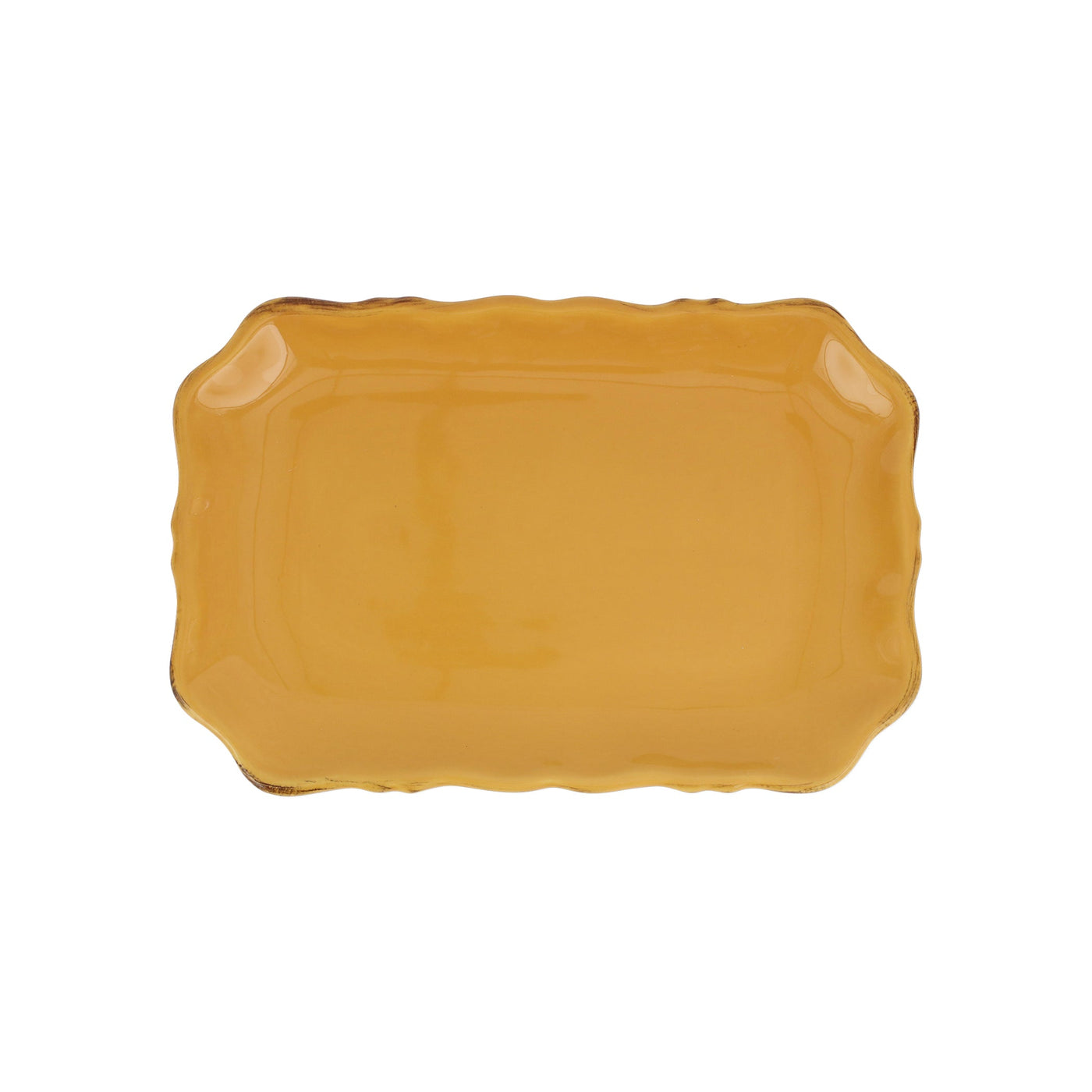 Italian Yellow Small Rectangular Plate