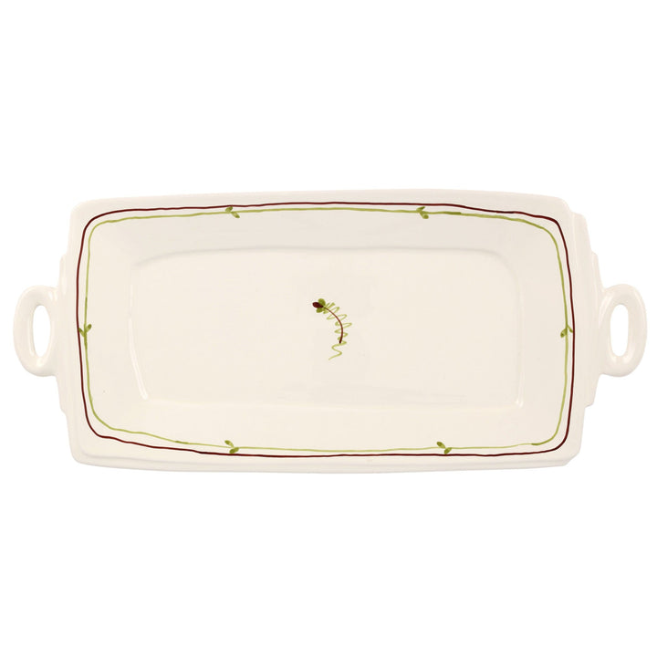 Lastra Fiori di Bosco Handled Rectangular Platter