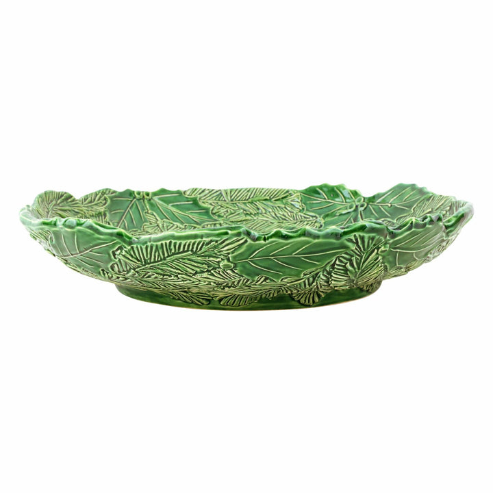 Lastra Holiday Green Figural Shallow Bowl