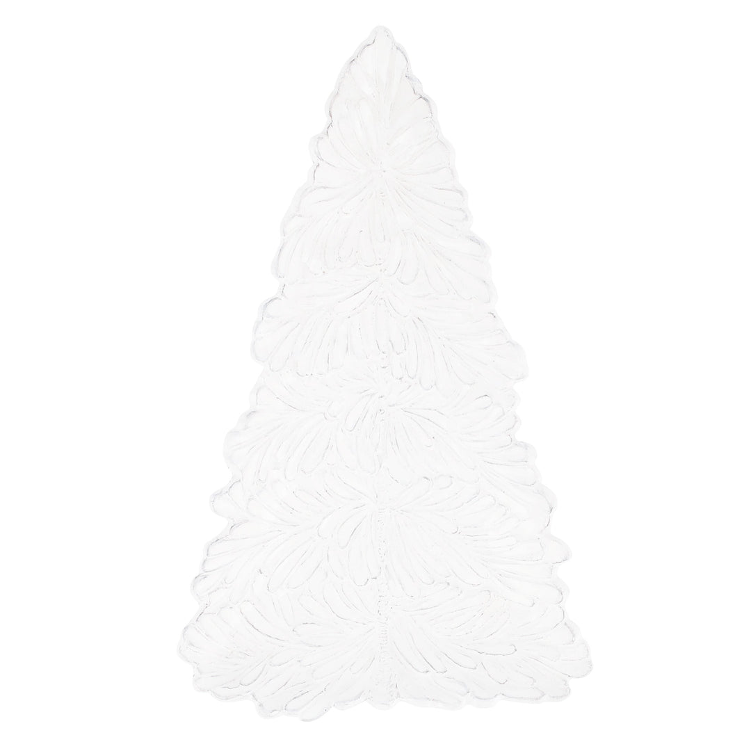 Lastra Holiday White Figural Tree Small Platter