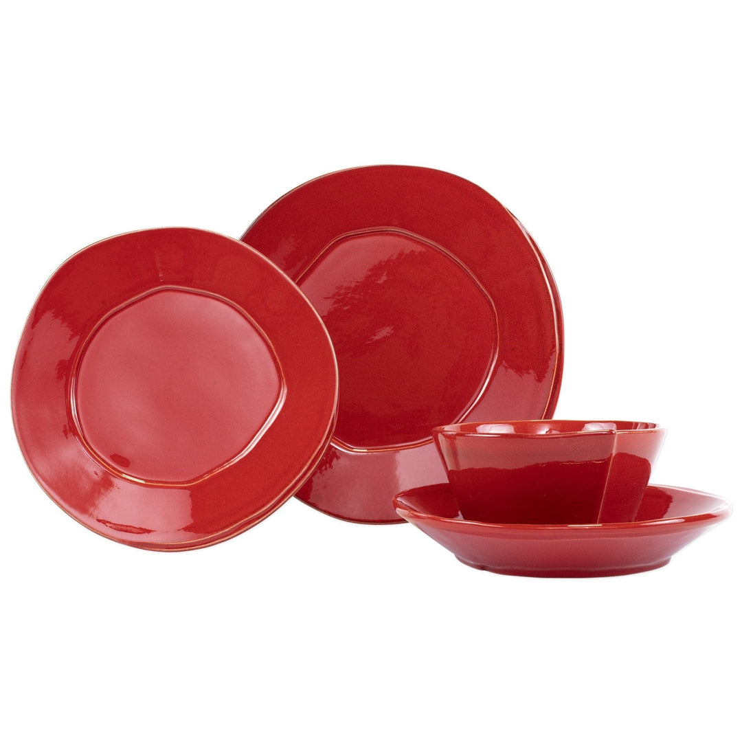 Lastra Red Four-Piece Place Setting