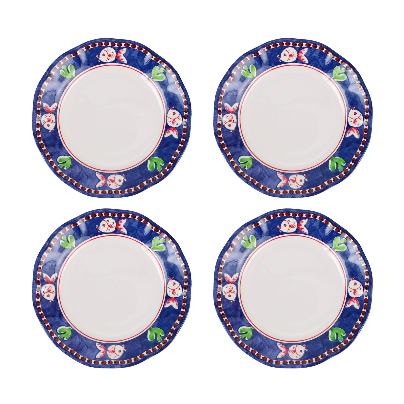 Melamine Campagna Pesce Salad Plate - set of 4