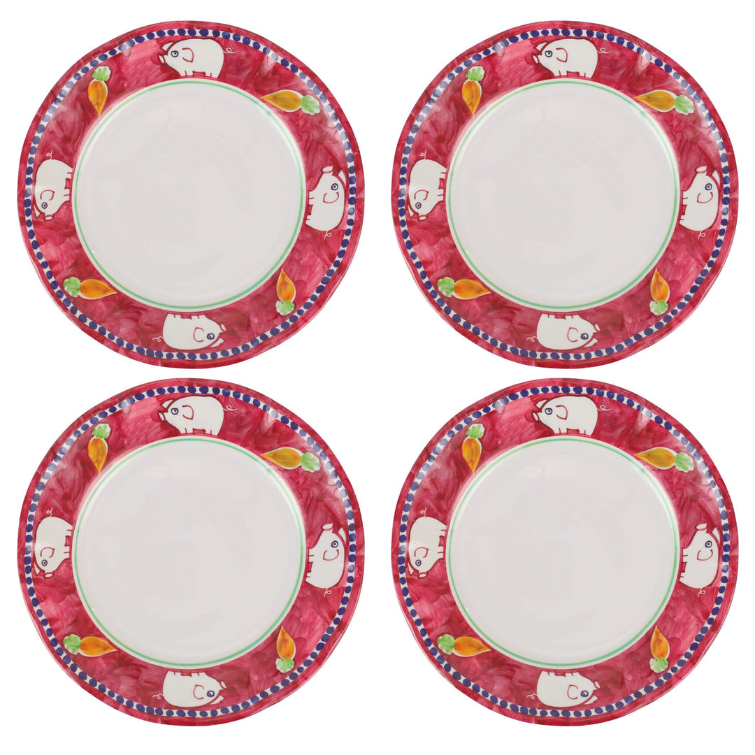 Melamine Campagna Porco Dinner Plate - set of 4