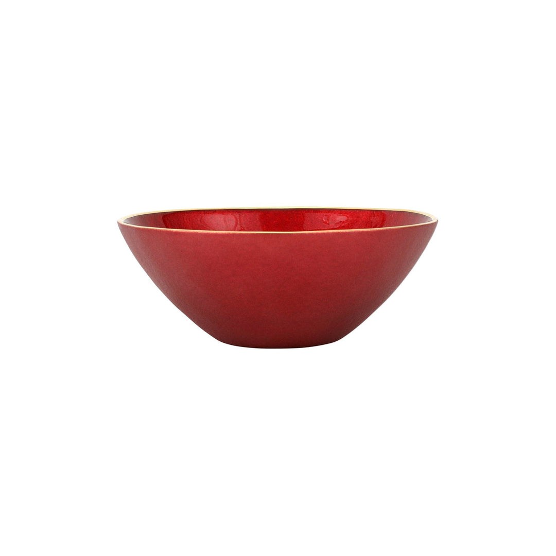 Metallic Glass Ruby Small Bowl