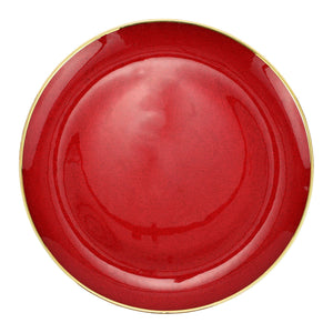 Metallic Glass Platter - Ruby