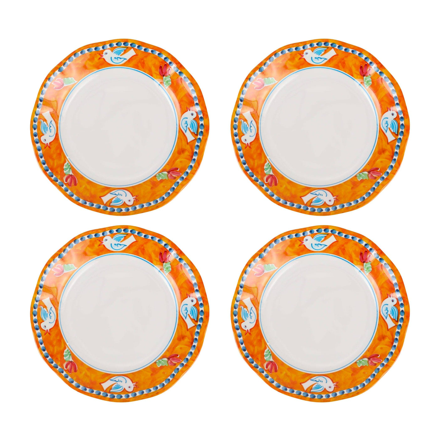 Melamine Campagna Uccello Salad Plate - set of 4