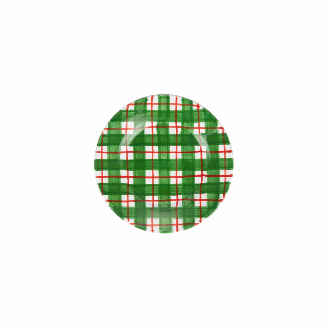 Deruta Natale Plaid Salad Plate