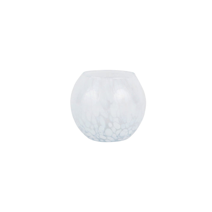 Nuvola White Round Bud Vase