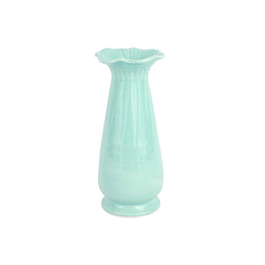 Ondulata Teal Tall Vase